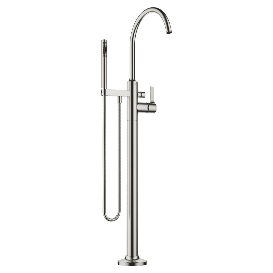 Bademischer VAIA
A 281 mm, Schwenkauslauf
H bis Luftsprudler 925-995 mm
mit Standrohr für freistehende
Montage, Umstellventil
Stabhandbrause Antikalksystem
Schlauch 125 cm