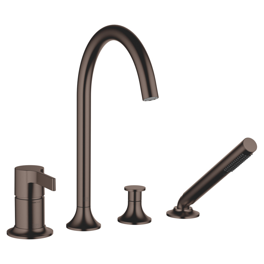Garniture de remplissage VAIA
4 trous, goulot de baignoire
S 220 mm, mélangeur, inverseur
automatique, douche extensible
poignée de levier, pour
montage sur bord de baignoire
ou sur bord carrelé
