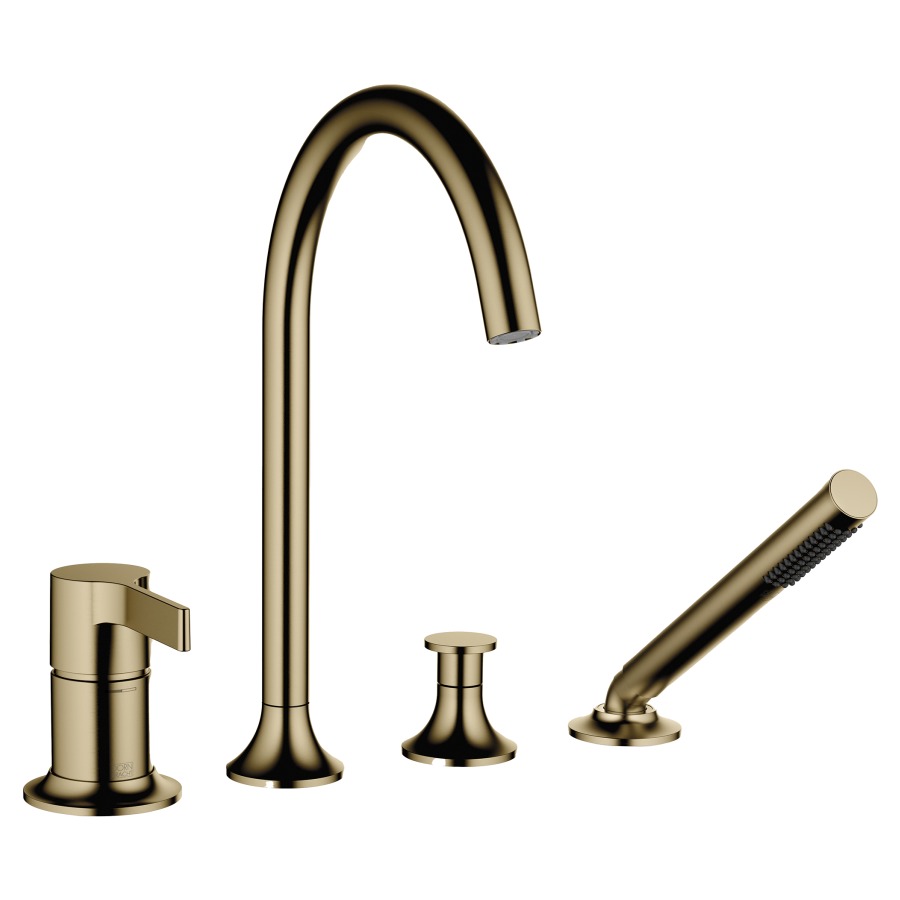Garniture de remplissage VAIA
4 trous, goulot de baignoire
S 220 mm, mélangeur, inverseur
automatique, douche extensible
poignée de levier, pour
montage sur bord de baignoire
ou sur bord carrelé