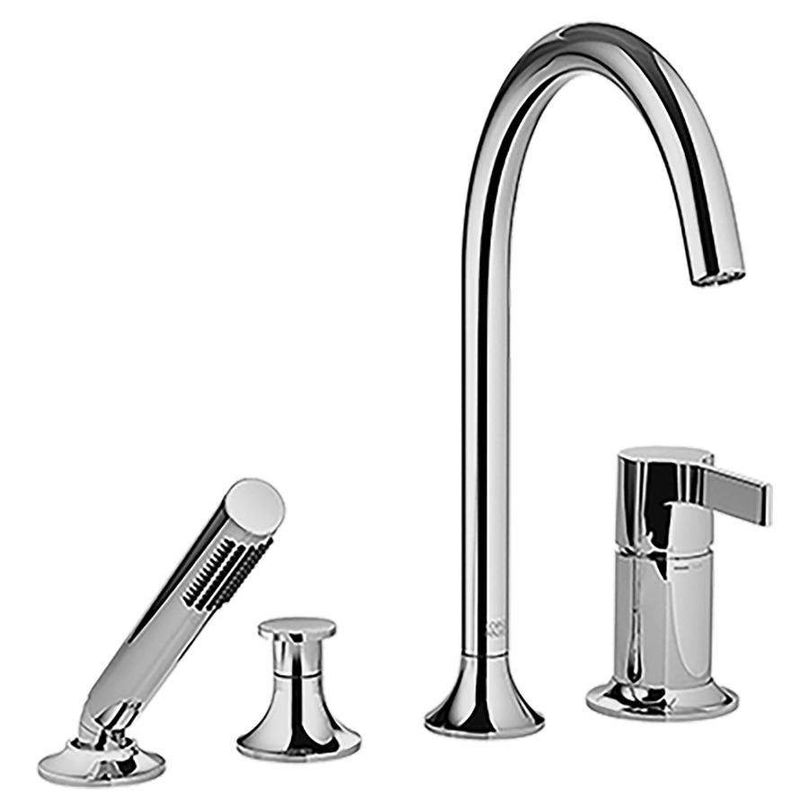 Garniture de remplissage VAIA
4 trous, goulot de baignoire
S 220 mm, mélangeur, inverseur
automatique, douche extensible
poignée de levier, pour
montage sur bord de baignoire
ou sur bord carrelé