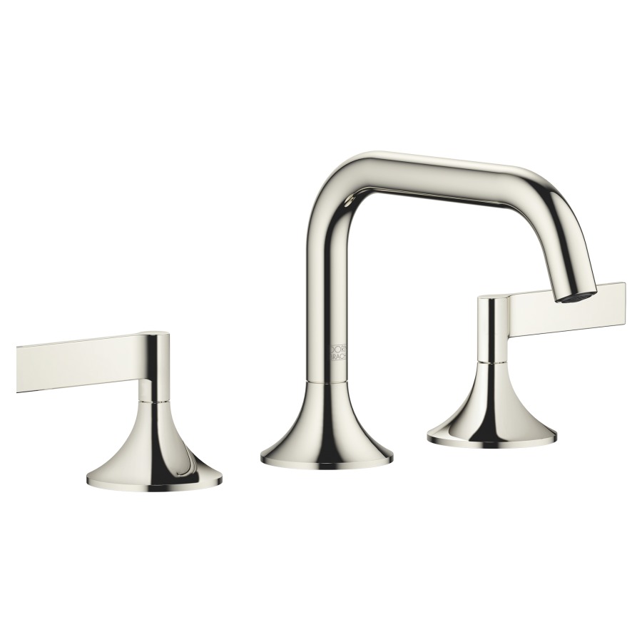 Batterie lavabo à 3 trous
VAIA
S 165 mm, goulot orientable
360°, poignée à levier
avec garniture d'écoulement