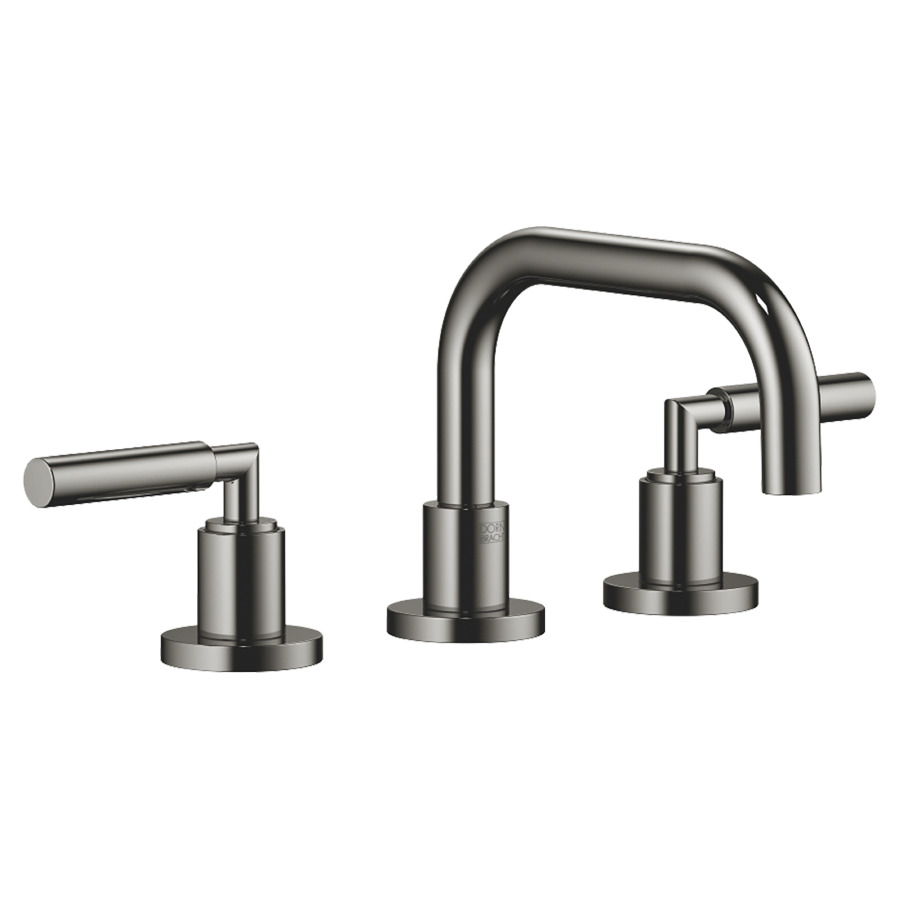 Batterie lavabo à 3 trous
TARA.
S 166 mm, poignées à levier
goulot orientable 360°
avec garniture d'écoulement