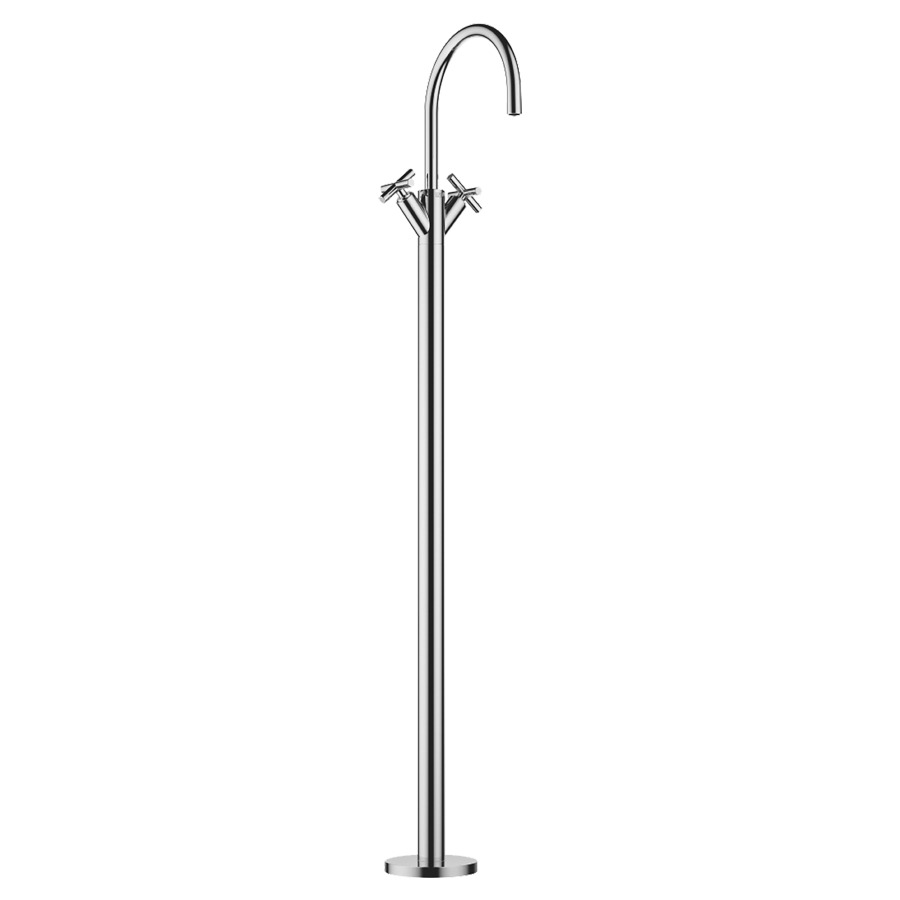 Batterie de lavabo TARA.
S 201 mm, poignées à croix
goulot orientable 360°
H jusqu'à aérateur
1025-1095 mm, avec tube
sans vidage, sans corps à
encastrer 751 035