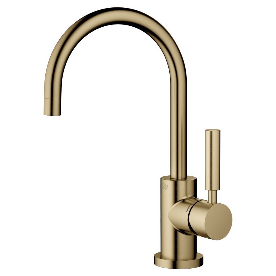 Mélangeur de lavabo TARA.
S 166 mm, goulot orientable
360°, avec soupape
d'écoulement