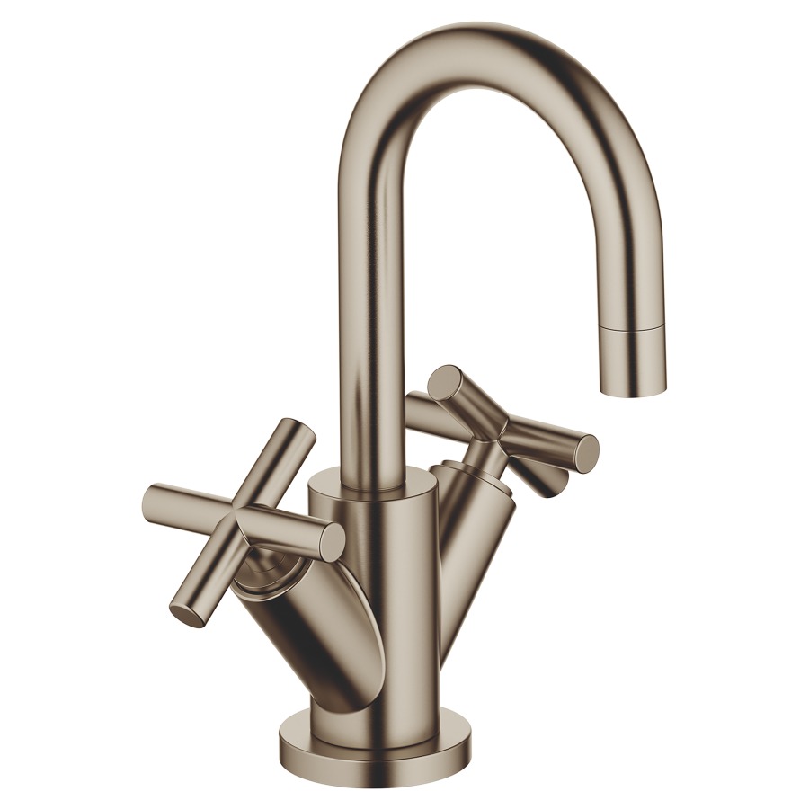 Batterie de lavabo TARA.
S 100 mm goulot orientable
vidage excentrique
groupe acoustique I