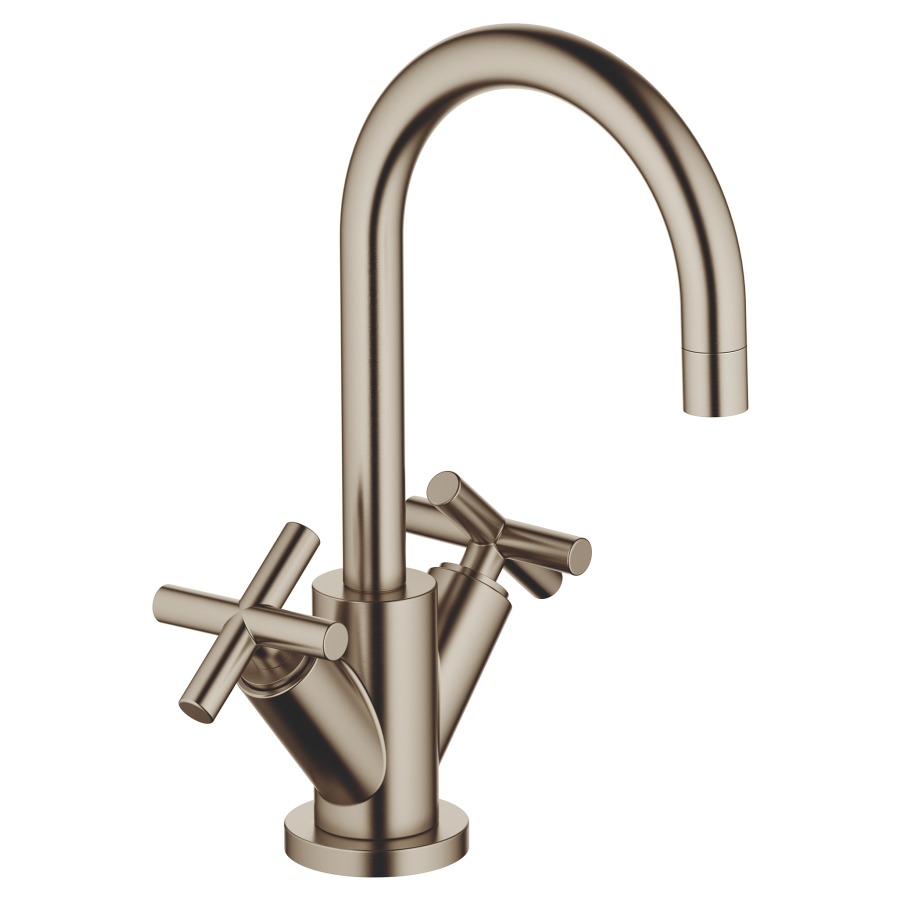 Batterie de lavabo TARA.
S 135 mm goulot orientable
vidage excentrique
groupe acoustique I