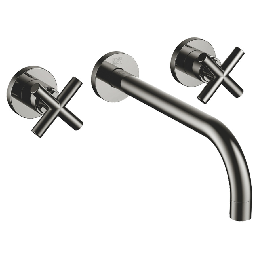 Batterie murale 3 trous TARA.
2 robinets latéraux 1/2"
poignées à croix
S 240 mm goulot fixe 1/2"
rosaces D 55 mm, sans corps
à encastrer 751 379/380
groupe acoustique I