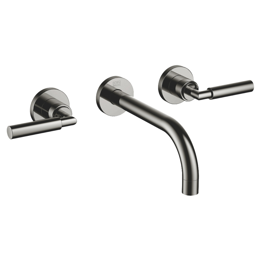 Batterie murale 3 trous TARA.
2 robinets latéraux 1/2"
poignées à levier
S 190 mm goulot fixe 1/2"
rosaces D 55 mm, sans corps
à encastrer 751 379/380
groupe acoustique I