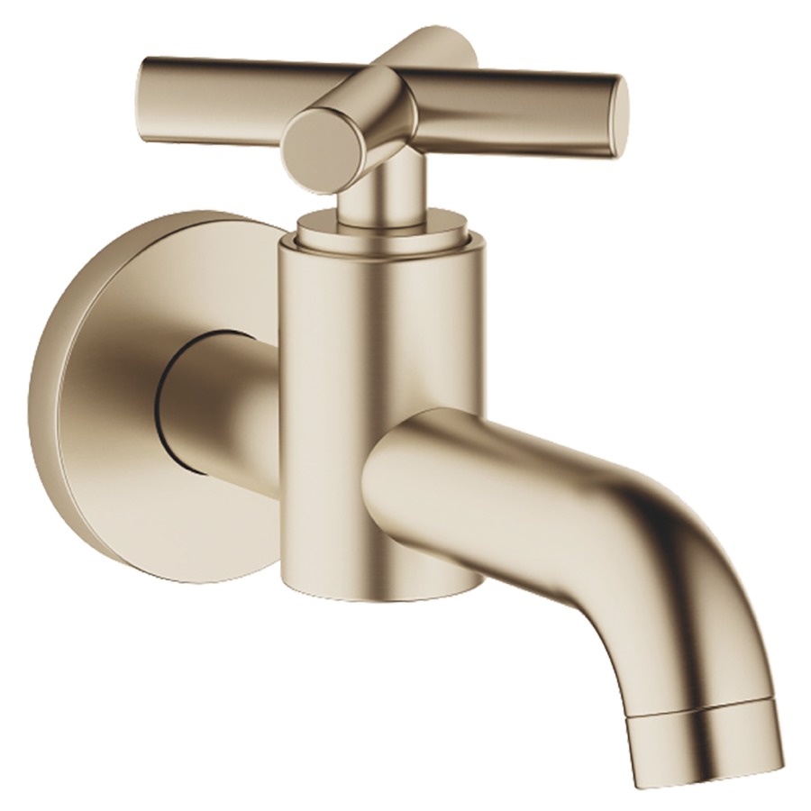 Robinet à bec TARA.
S 140 mm, 1/2", poignée
à croix, rosace D 55 mm
groupe acoustique II