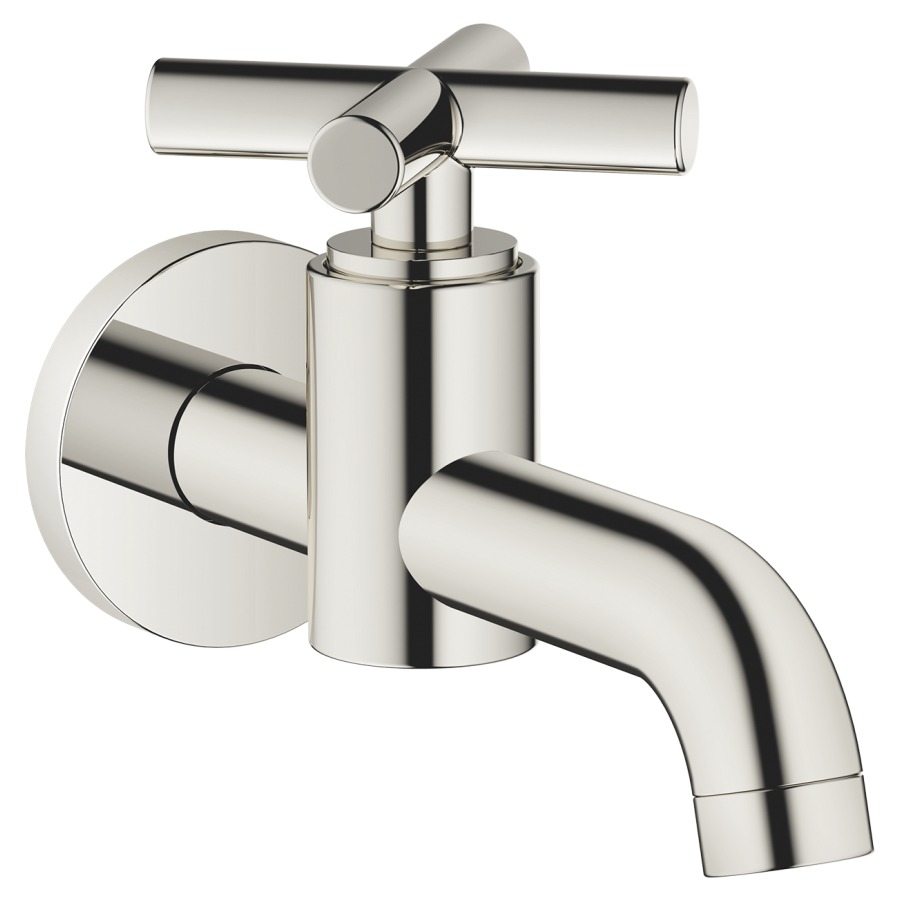 Robinet à bec TARA.
S 140 mm, 1/2", poignée
à croix, rosace D 55 mm
groupe acoustique II