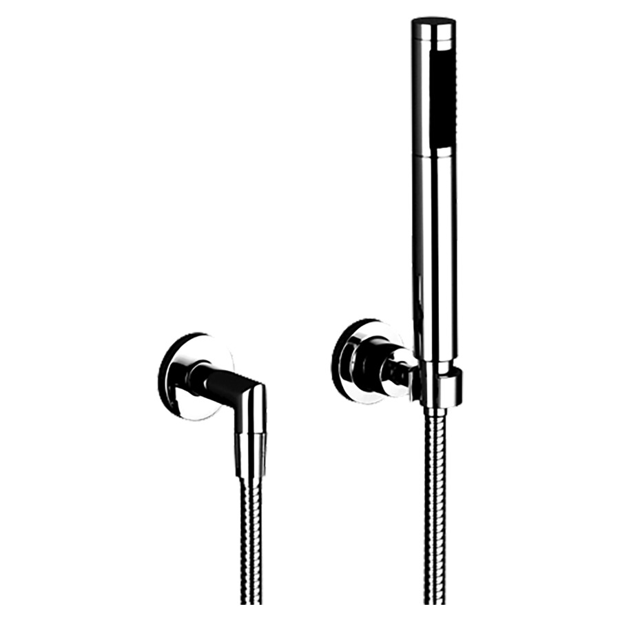 Garniture de douche TARA.
douche à main bâton, système
anticalcaire, tuyau 125 cm
coude de raccordement 1/2"
rosaces D 55 mm
groupe acoustique I