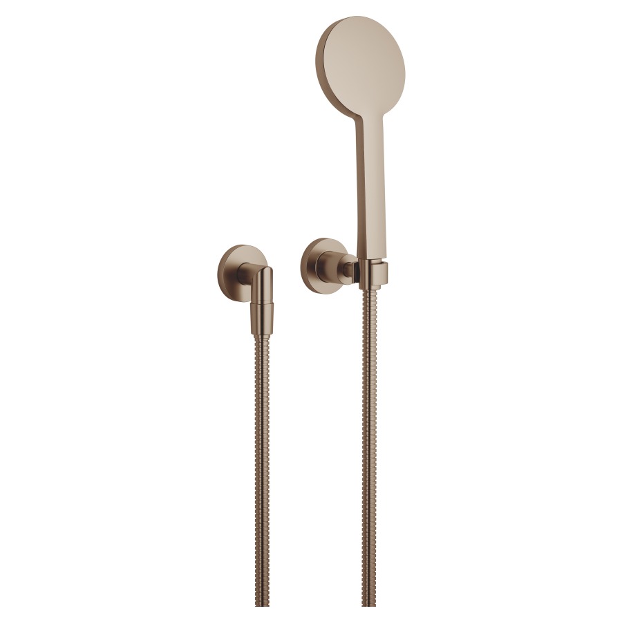 Garniture de douche TARA. avec
coude de raccordement 1/2"
tuyau de douche 125 mm
métallique, support
groupe acoustique I