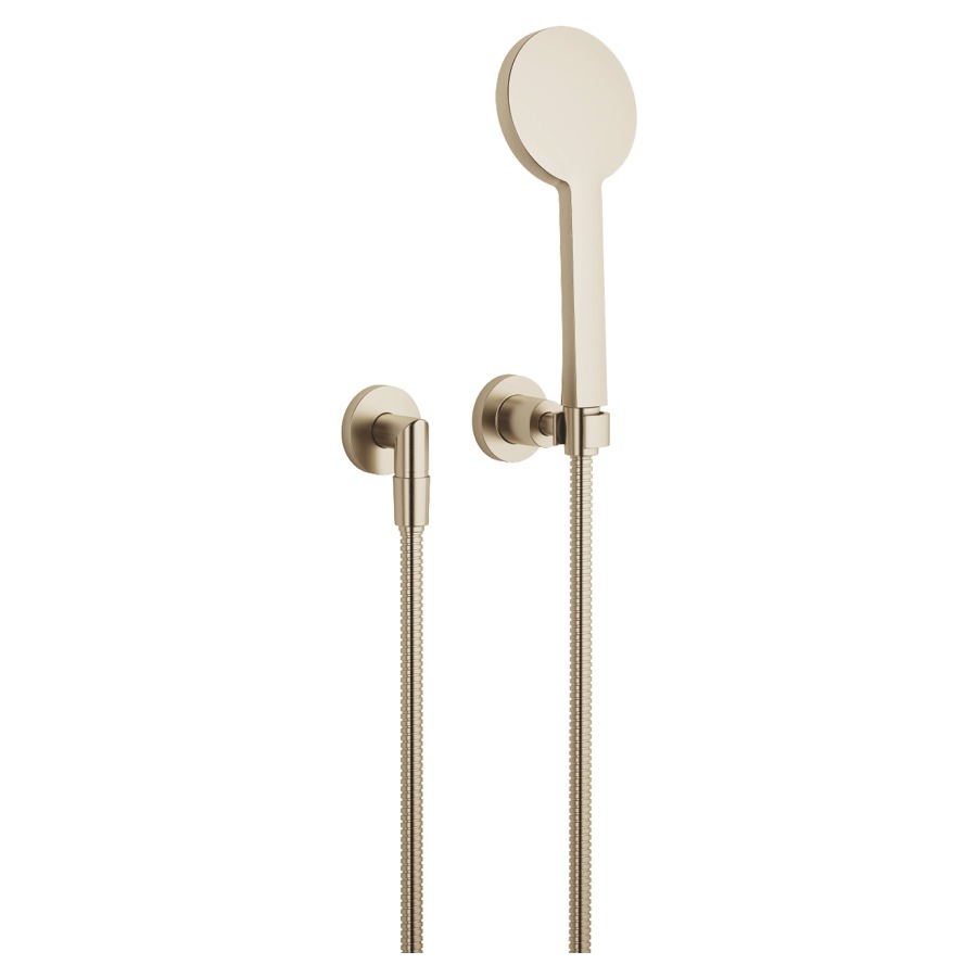 Garniture de douche TARA. avec
coude de raccordement 1/2"
tuyau de douche 125 mm
métallique, support
groupe acoustique I
