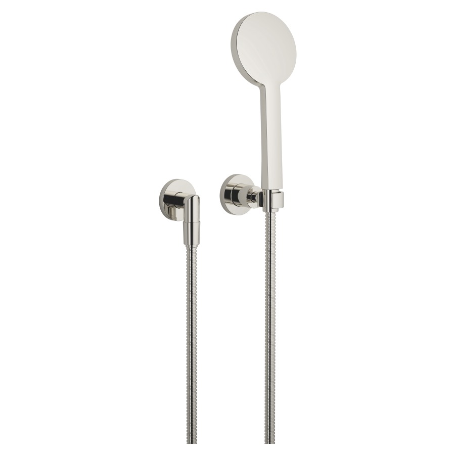 Garniture de douche TARA. avec
coude de raccordement 1/2"
tuyau de douche 125 mm
métallique, support
groupe acoustique I