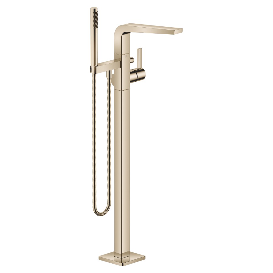 Bademischer CL.1
A 238 mm, Auslauf fest
H bis Luftsprudler 852-922 mm
mit Standrohr für freistehende
Montage, Umstellventil
Stabhandbrause Antikalksystem
Schlauch 125 cm