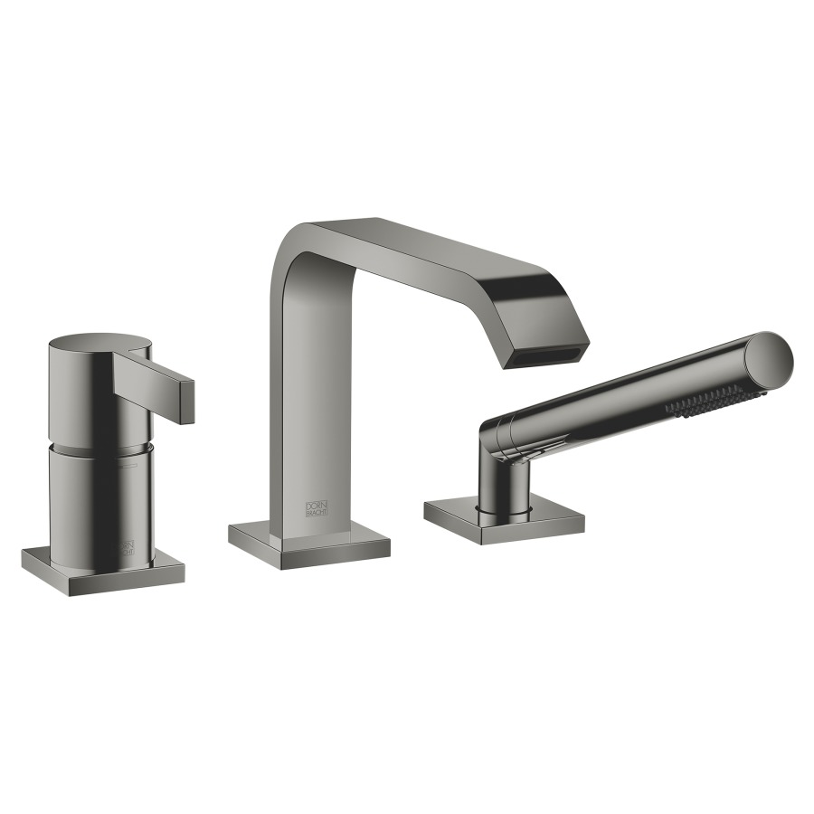 Garniture de remplissage IMO
3 trous, goulot de
baignoire S 224 mm, mélangeur
inverseur automatique, douche
extensible pour montage sur
bord de baignoire