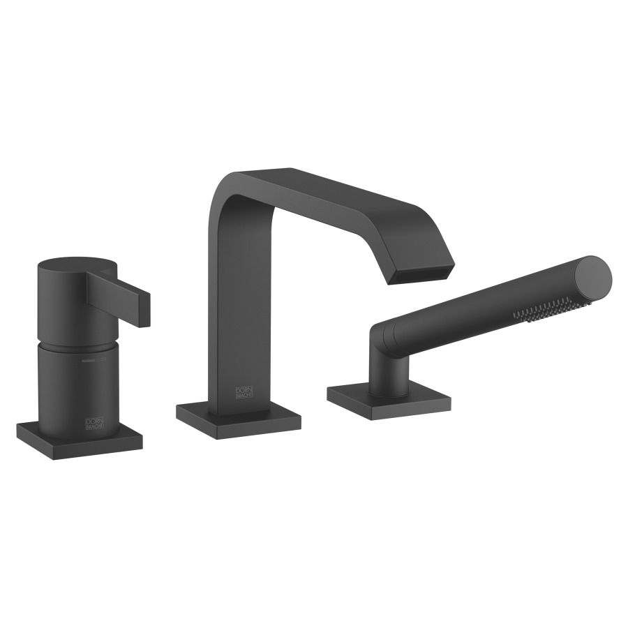 Garniture de remplissage IMO
3 trous, goulot de
baignoire S 224 mm, mélangeur
inverseur automatique, douche
extensible pour montage sur
bord de baignoire