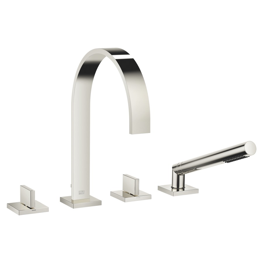 Batterie de remplissage MEM
4-trous, goulot de baignoire
S 220 mm, robinets latéraux
1/2", douche extensible
inverseur automatique, pour
montage sur bord de baignoire
rosaces séparées 60 x 60 mm
groupe acoustique I