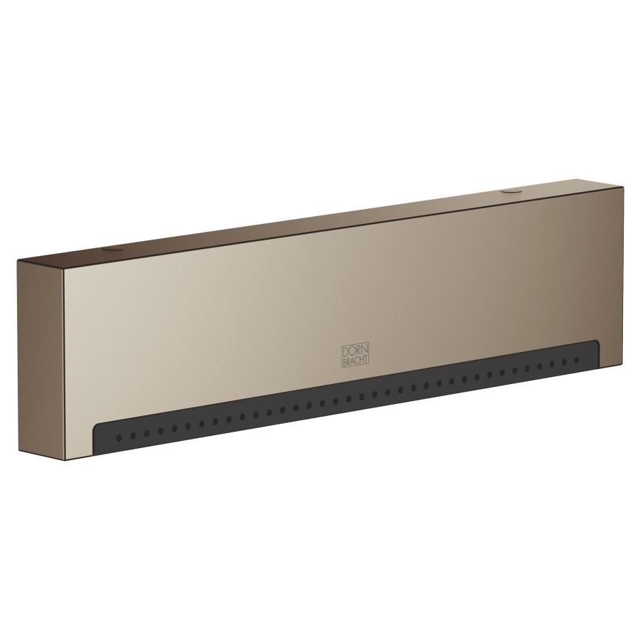 Douche murale DEQUE/MEM/
SYMETRICS WaterFall Pearl-
stream 1/2", S 22 mm, brise-
jet avec 36 jets individuels
216 x 10 mm
plaque 240 x 60 mm
montage avec raccordement
rapide, débit 9,5 l/min
groupe acoustique II