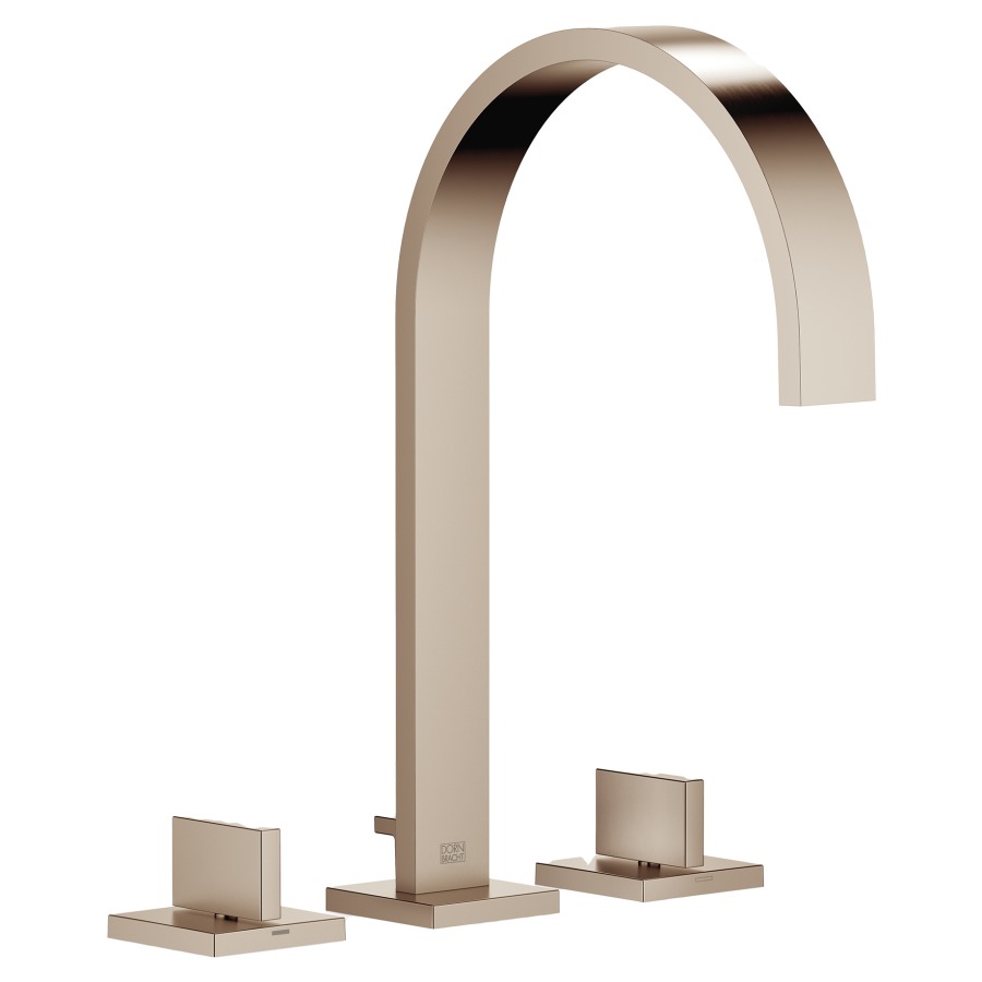 Batterie lavabo à 3 trous MEM
S 200 mm, goulot fixe
rosaces séparées 60 x 60 mm
vidage excentrique
groupe acoustique I