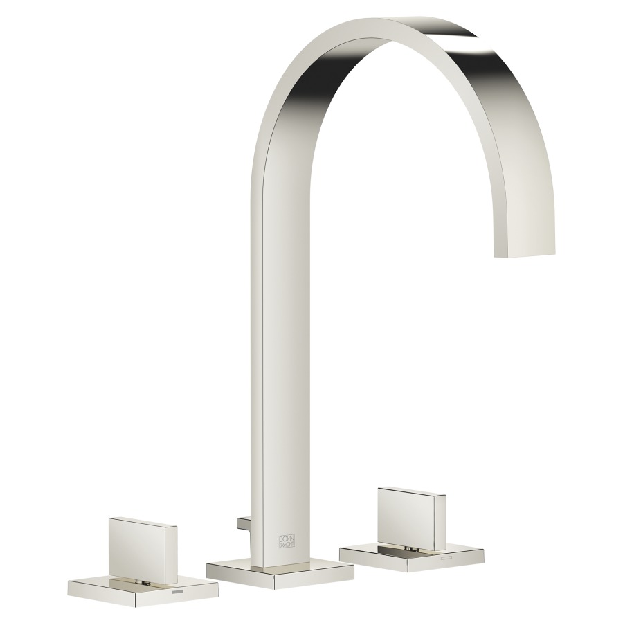 Batterie lavabo à 3 trous MEM
S 200 mm, goulot fixe
rosaces séparées 60 x 60 mm
vidage excentrique
groupe acoustique I