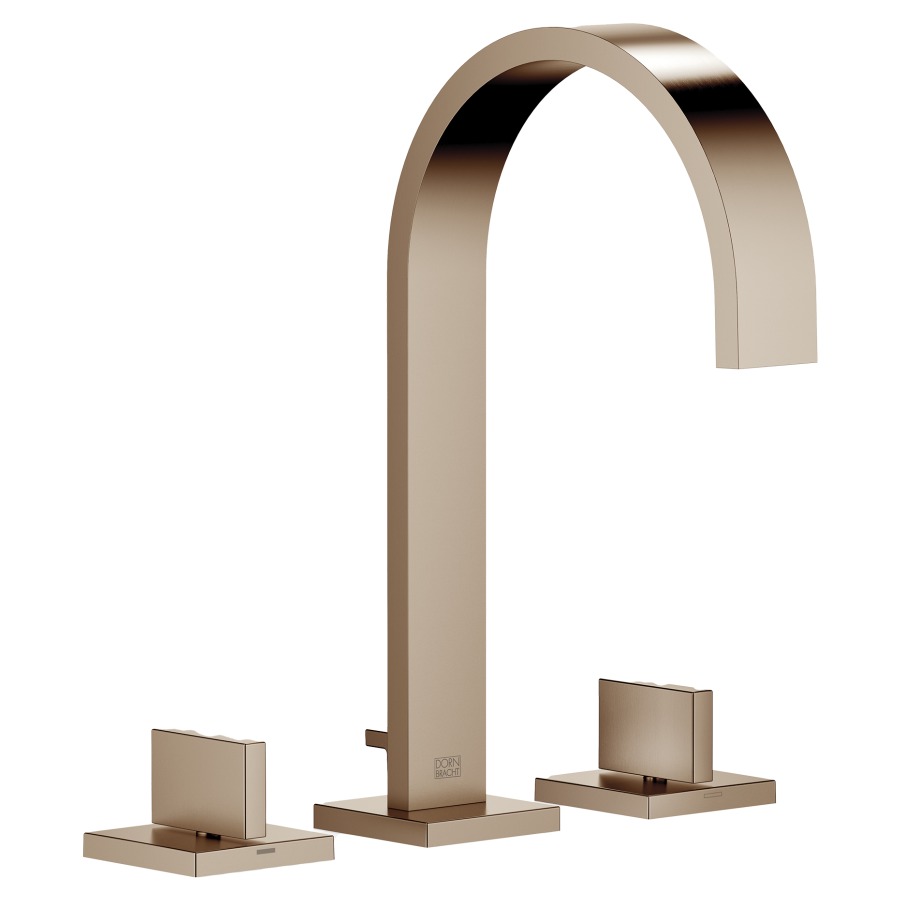 Batterie lavabo à 3 trous MEM
S 165 mm, goulot fixe
rosaces séparées 60 x 60 mm
vidage excentrique
groupe acoustique I