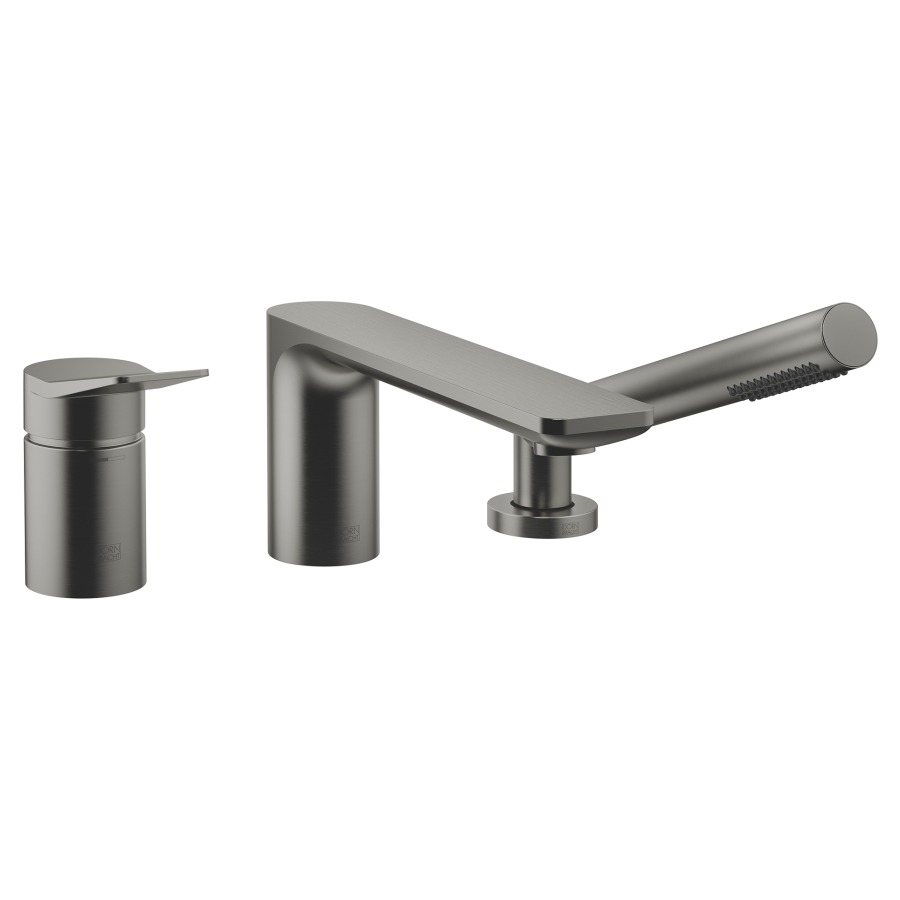 Garniture de remplissage LISSÉ
3 trous, goulot de
baignoire S 200 mm, mélangeur
inverseur automatique, douche
extensible pour montage sur
bord de baignoire