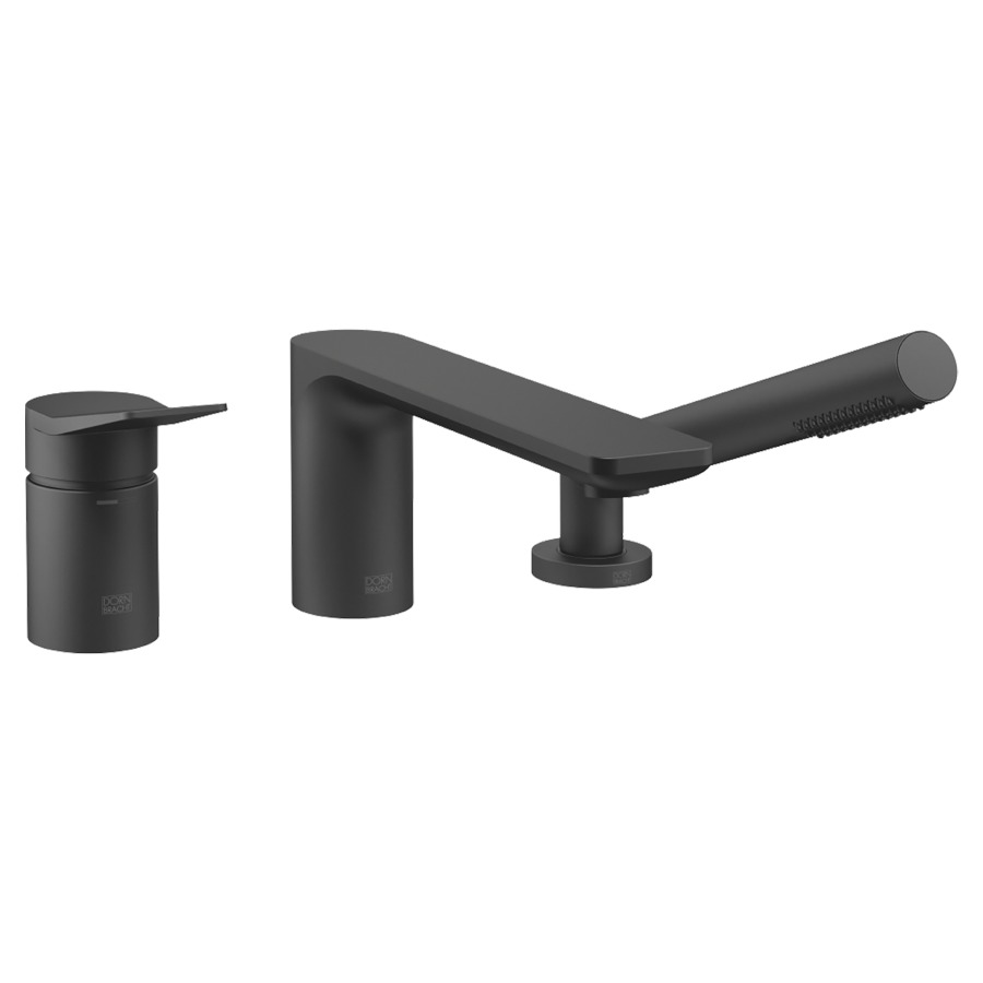 Garniture de remplissage LISSÉ
3 trous, goulot de
baignoire S 200 mm, mélangeur
inverseur automatique, douche
extensible pour montage sur
bord de baignoire