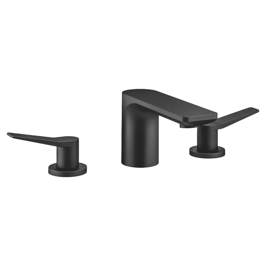 Batterie lavabo à 3 trous
LISSÉ
S 130 mm, goulot fixe, rosaces
séparées D 48 mm, avec vidage
