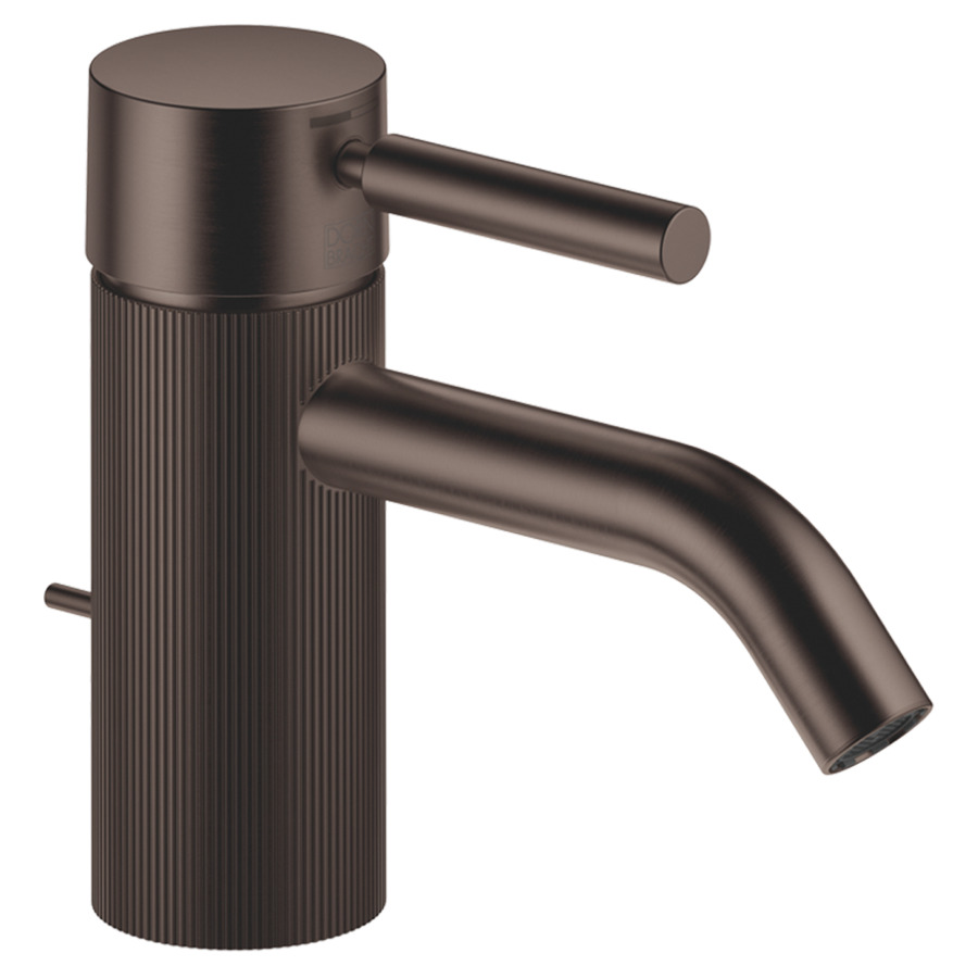 Mélangeur de lavabo META
S 125 mm, goulot fixe
vidage excentrique, avec une
structure linéaire