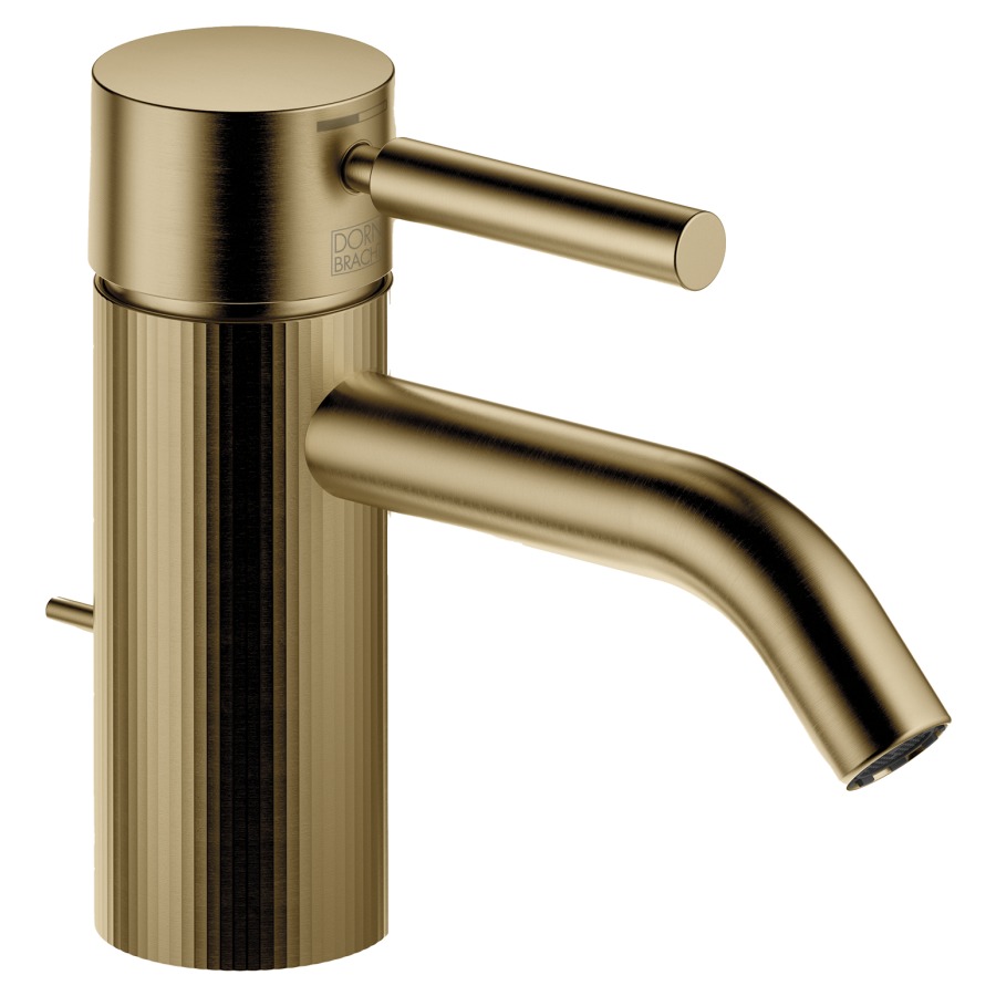 Mélangeur de lavabo META
S 125 mm, goulot fixe
vidage excentrique, avec
structure à facettes