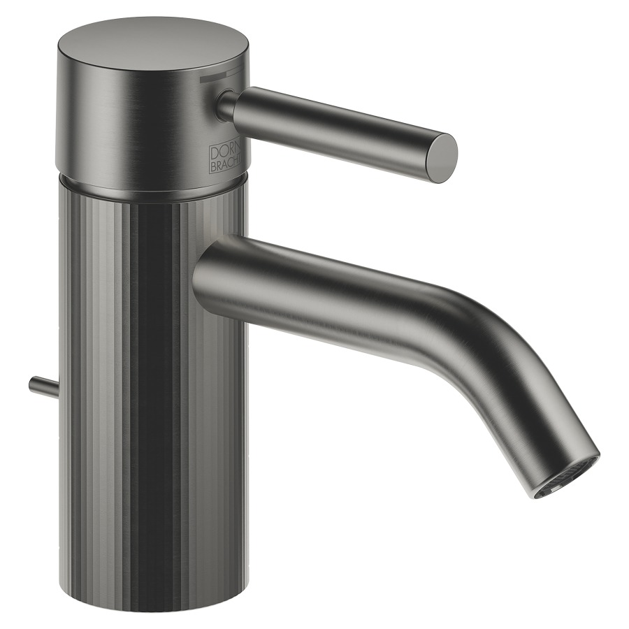Mélangeur de lavabo META
S 125 mm, goulot fixe
vidage excentrique, avec
structure à facettes