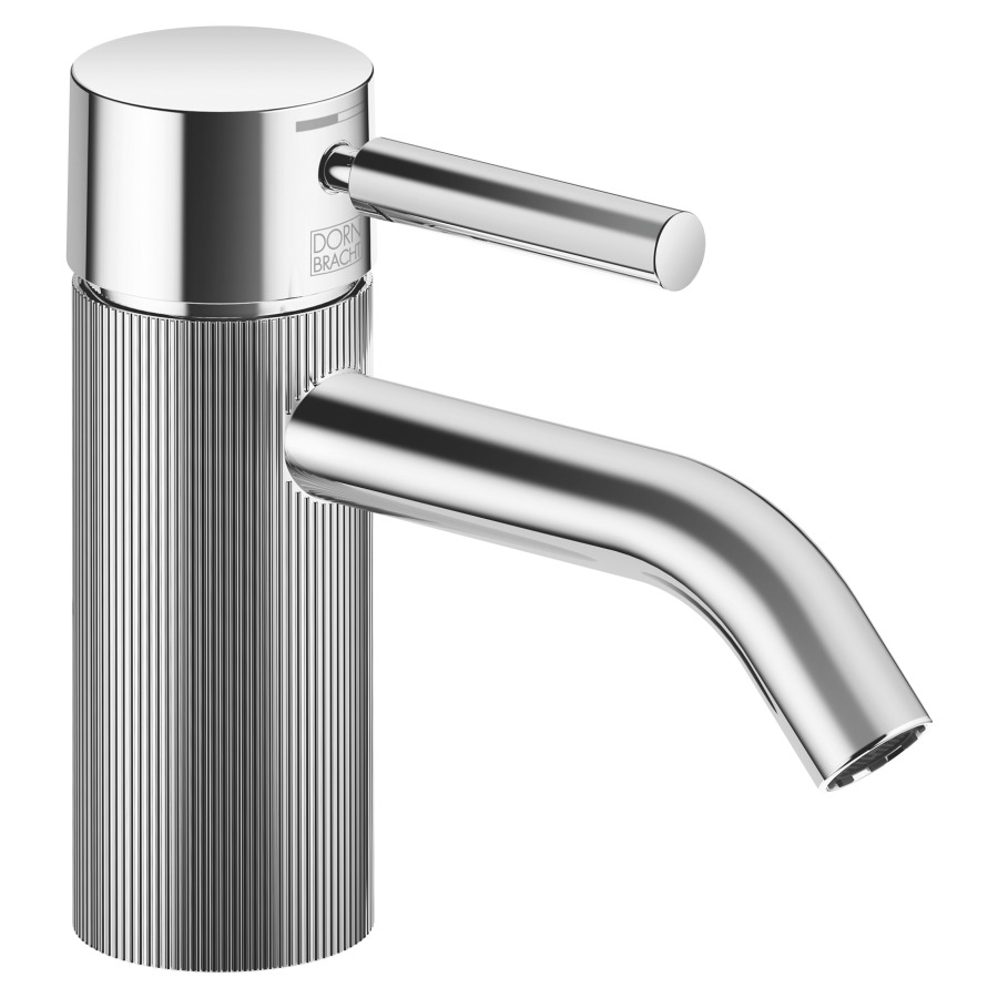 Mélangeur de lavabo META
S 125 mm, goulot fixe
sans vidage, avec une
structure linéaire