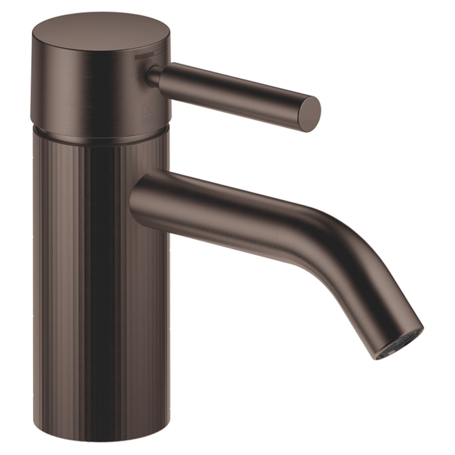 Mélangeur de lavabo META
S 125 mm, goulot fixe
sans vidage, avec structure à
facettes