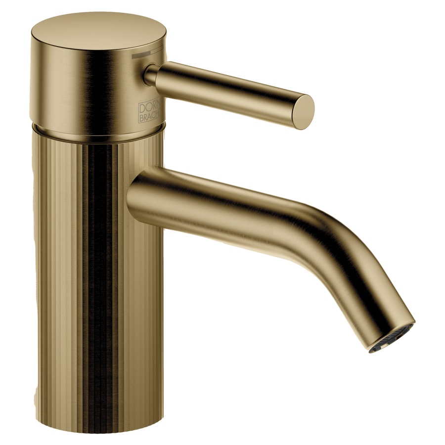 Mélangeur de lavabo META
S 125 mm, goulot fixe
sans vidage, avec structure à
facettes
