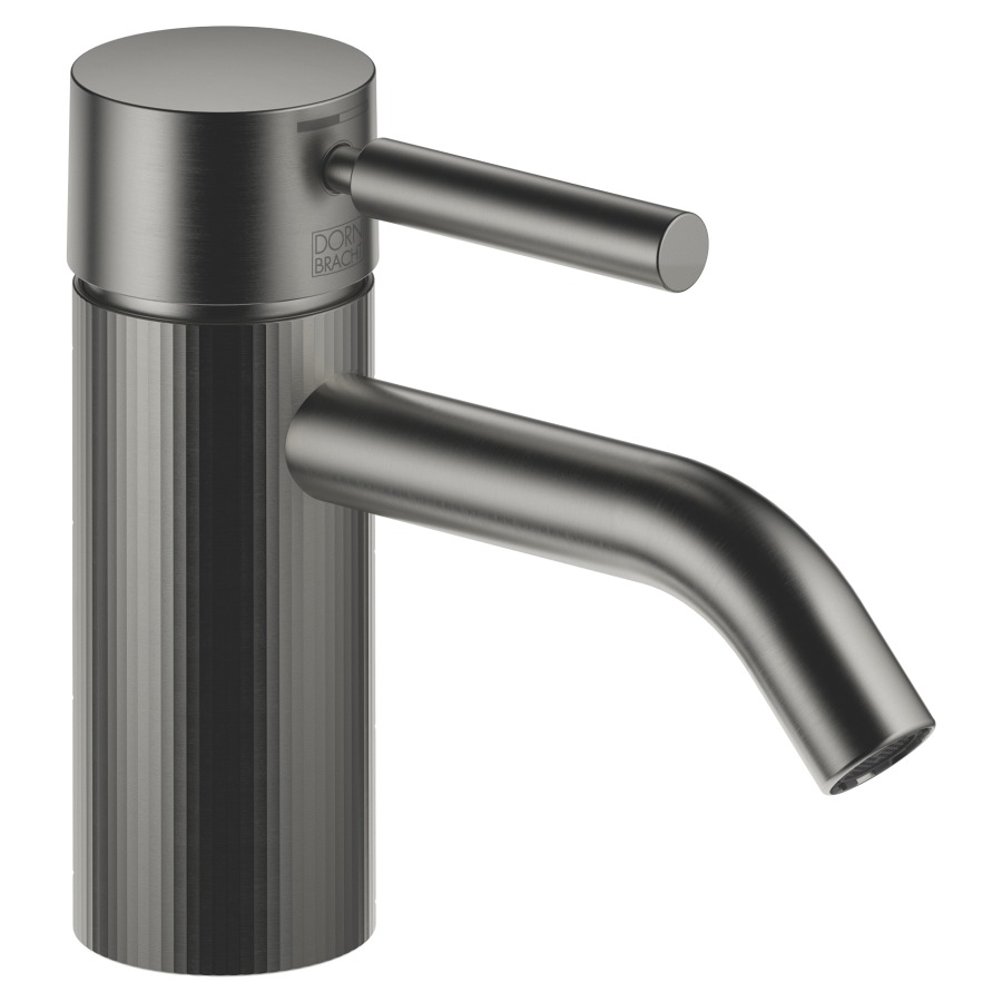 Mélangeur de lavabo META
S 125 mm, goulot fixe
sans vidage, avec structure à
facettes
