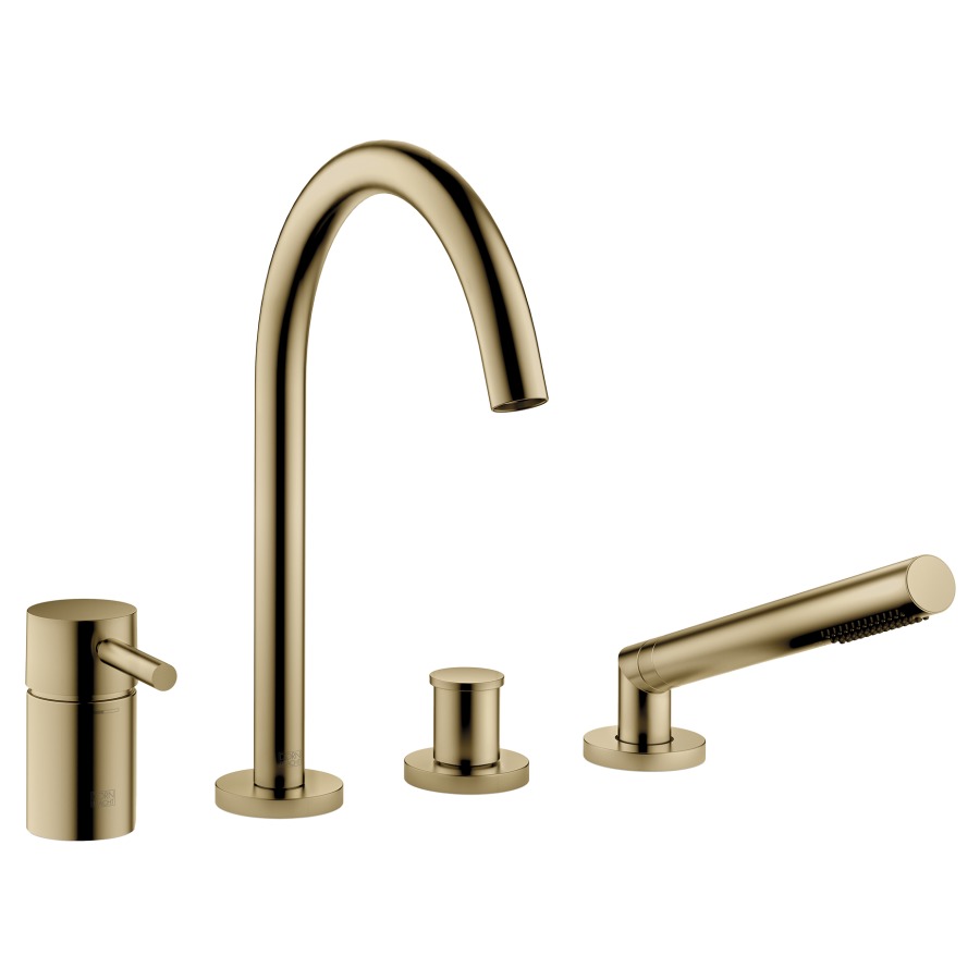 Garniture de remplissage META
4-trous, goulot de baignoire
S 221 mm, mélangeur,
inverseur
automatique, douche
extensible, pour montage sur
gorge ou hors baignoire
groupe acoustique II