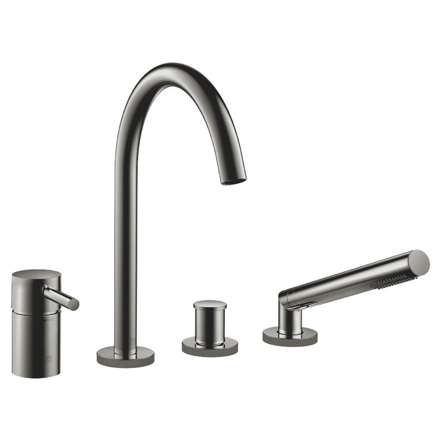 Garniture de remplissage META
4-trous, goulot de baignoire
S 221 mm, mélangeur,
inverseur
automatique, douche
extensible, pour montage sur
gorge ou hors baignoire
groupe acoustique II