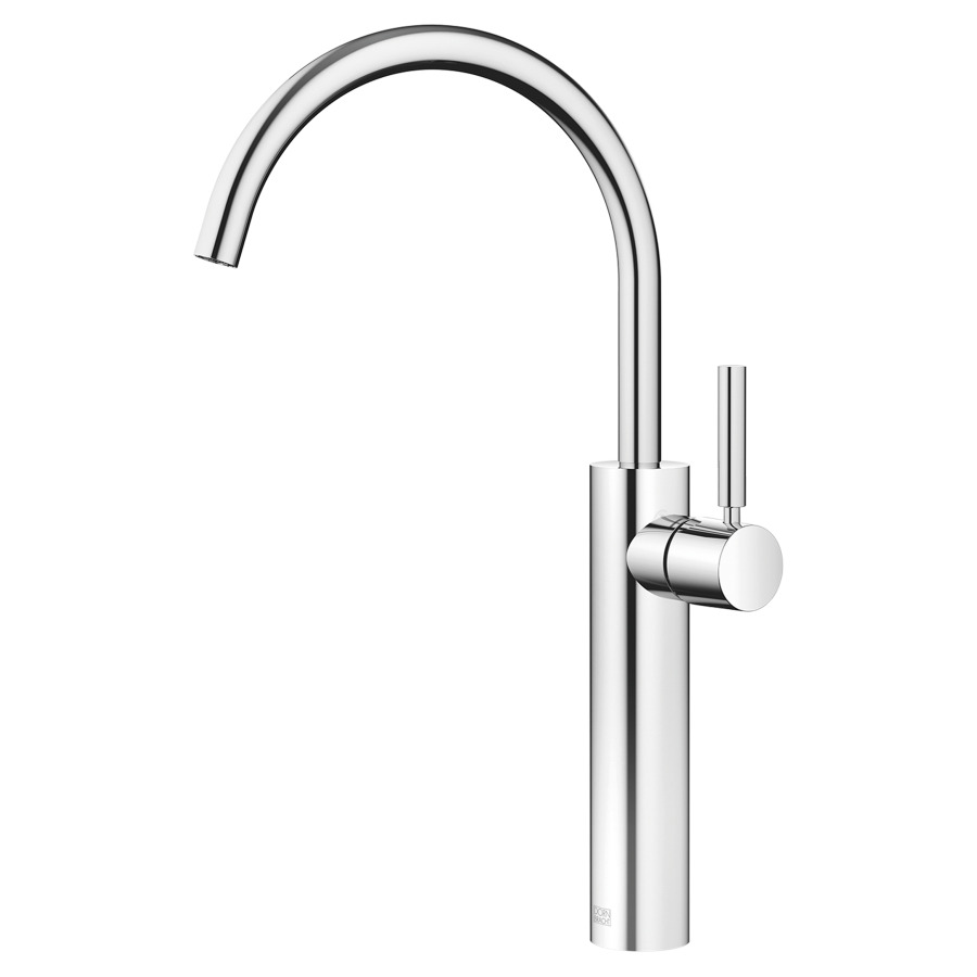 Mélang. de lavabo META
S 201 mm, goulot orientable
haute colonne
H jusqu'à aérateur 299 mm
H totale 397 mm
sans vidage
groupe acoustique I