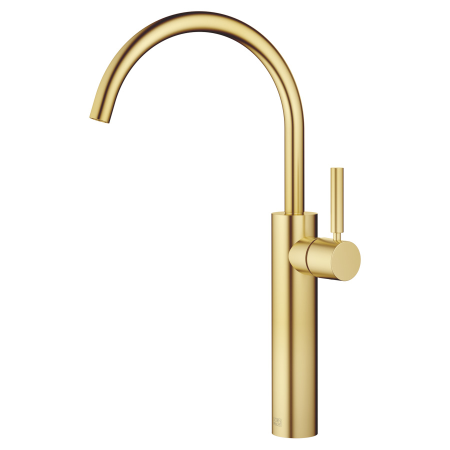 Mélang. de lavabo META
S 201 mm, goulot orientable
haute colonne
H jusqu'à aérateur 299 mm
H totale 397 mm
sans vidage
groupe acoustique I