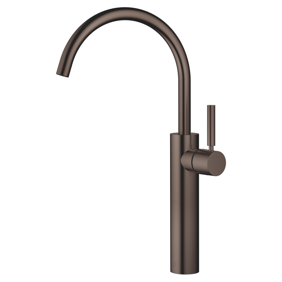 Mélang. de lavabo META
S 201 mm, goulot orientable
haute colonne
H jusqu'à aérateur 299 mm
H totale 397 mm
sans vidage
groupe acoustique I