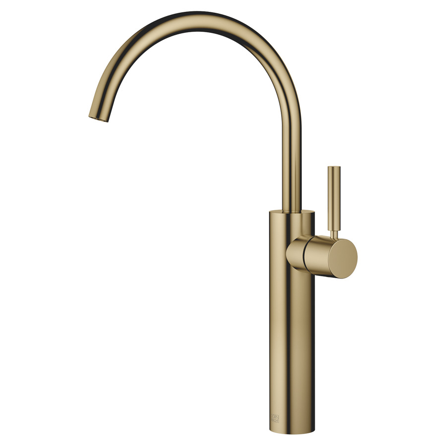 Mélang. de lavabo META
S 201 mm, goulot orientable
haute colonne
H jusqu'à aérateur 299 mm
H totale 397 mm
sans vidage
groupe acoustique I