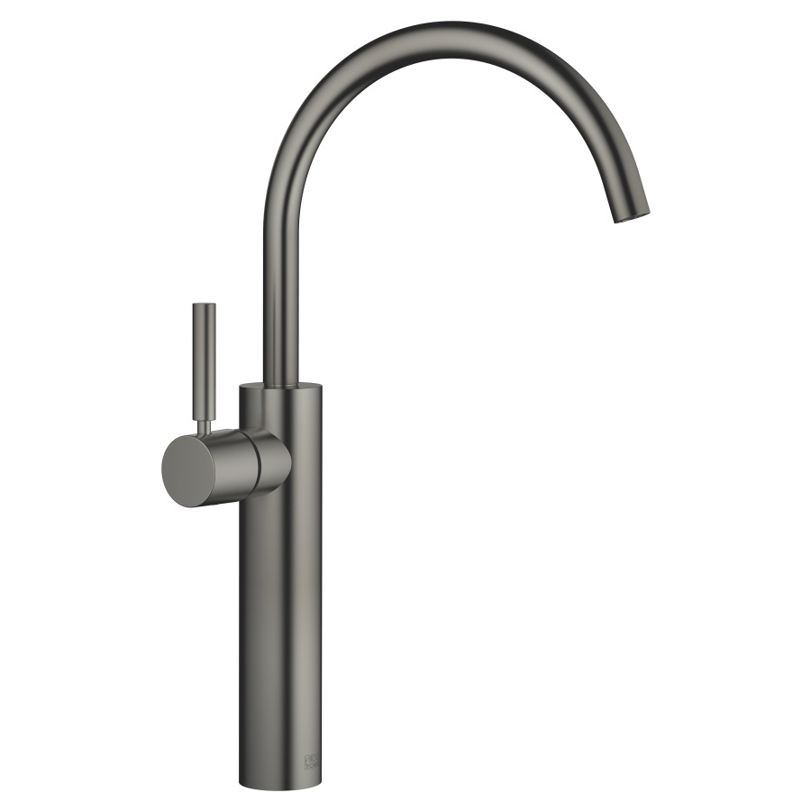 Mélang. de lavabo META
S 201 mm, goulot orientable
haute colonne
H jusqu'à aérateur 299 mm
H totale 397 mm
sans vidage
groupe acoustique I