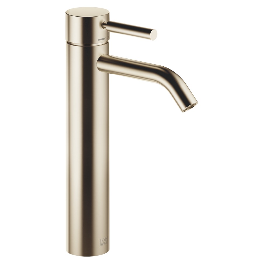 Mélangeur de lavabo META
S 135 mm, goulot fixe
haute colonne
H jusqu'à aérateur 219 mm
H totale 300 mm
sans vidage
groupe acoustique I