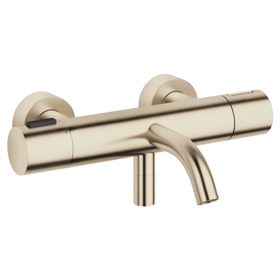 Mélangeur de bain META
thermostat, E 150 mm
S 210 mm, 1/2" raccords
sans garniture de douche
groupe acoustique II