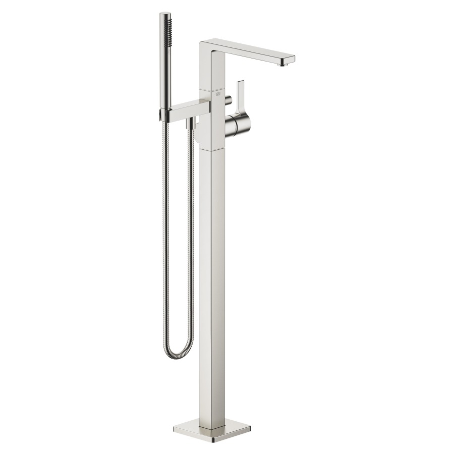 Bademischer LULU
A 215 mm, Auslauf Fest
H bis Luftsprudler 825-895 mm
mit Standrohr für freistehende
Montage, Umstellventil
Stabhandbrause Antikalksystem
Schlauch 125 cm