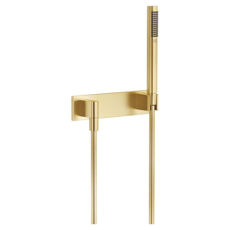 Garniture de douche MEM/
SYMETRICS/DEQUE, douche à main
bâton système anticalcaire
tuyau de douche 125 cm, coude
de raccordement 1/2", plaque
de recouvrement 240 x 60 mm
groupe acoustique I