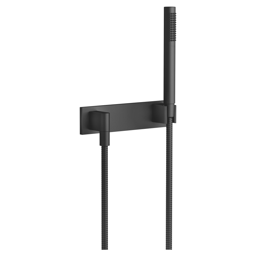 Garniture de douche MEM/
SYMETRICS/DEQUE, douche à main
bâton système anticalcaire
tuyau de douche 125 cm, coude
de raccordement 1/2", plaque
de recouvrement 240 x 60 mm
groupe acoustique I
