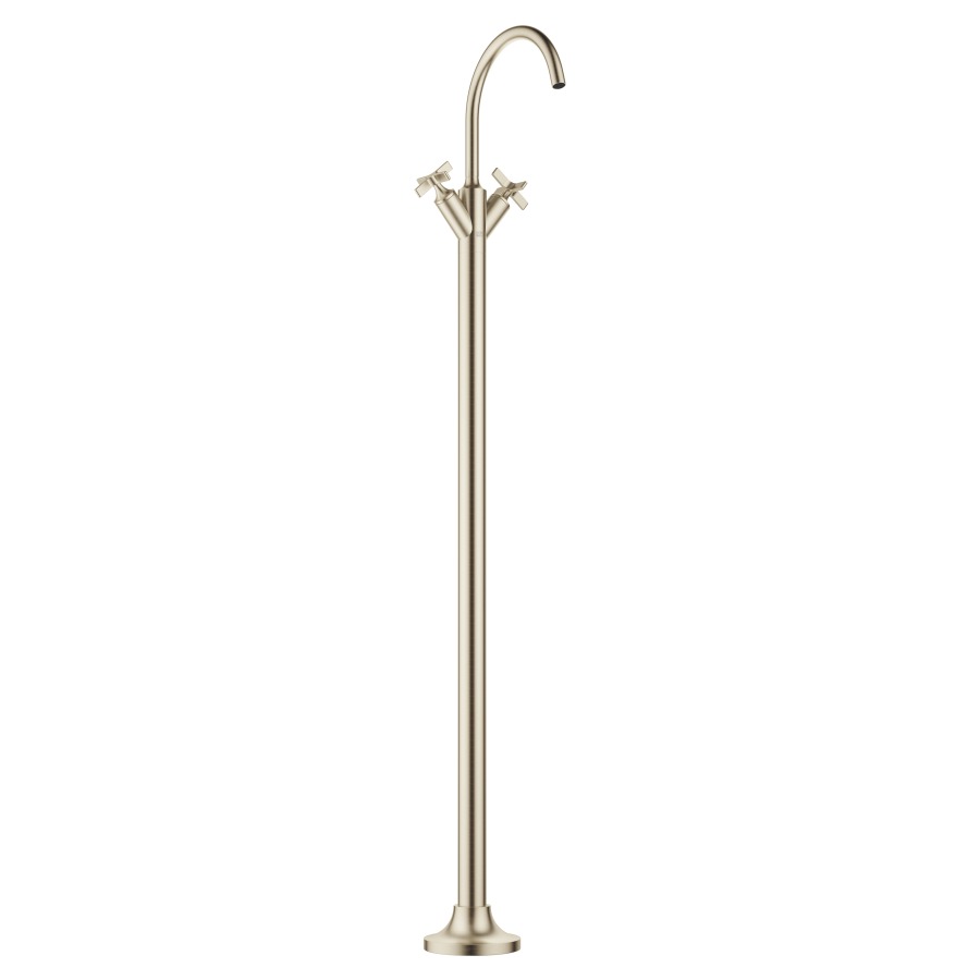 Batterie de lavabo VAIA
S 202 mm, goulot orientable
360°, H jusqu'à aérateur
1252-1321 mm, avec colonne
pour montage à pose libre
sans vidage, débit 5,7 l/min.
sans corps à encastrer
751 035
