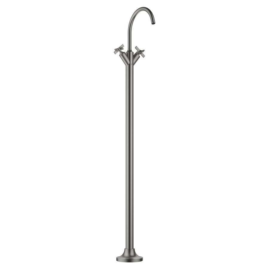 Batterie de lavabo VAIA
S 202 mm, goulot orientable
360°, H jusqu'à aérateur
1252-1321 mm, avec colonne
pour montage à pose libre
sans vidage, débit 5,7 l/min.
sans corps à encastrer
751 035